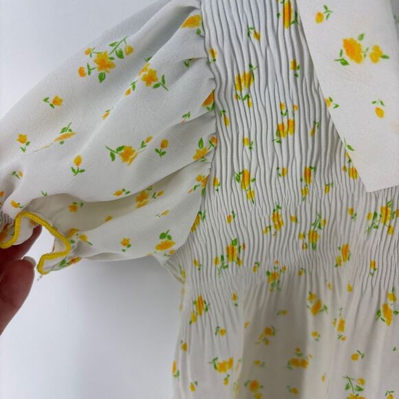 Cottage core unbranded button up collared floral print top toddler 5 - Picture 4 of 5